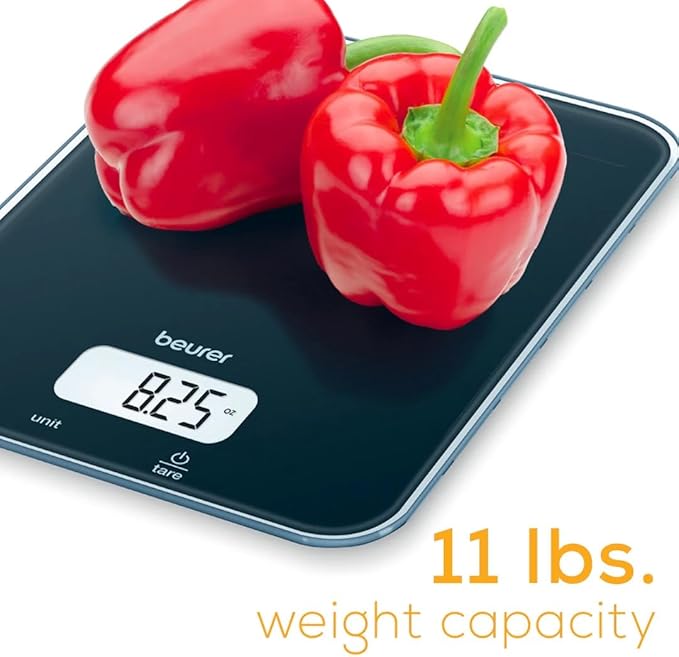 Beurer KS19 Multi-Function Digital Kitchen Scale, Garden Scale, Nutrition Scale, for Cooking and Baking, Keto Diet and Weight Loss, Digital Display with Tare Function, Precise Measurement max 11lbs
