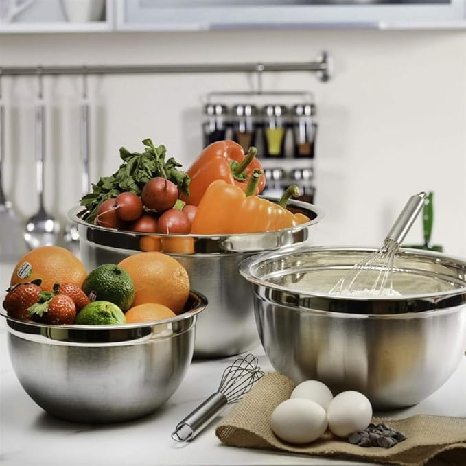 Deep Professional Quality Stainless Steel Mixing Bowl For Serving, Mixing Cooking and or Baking-10 Quart, 1173