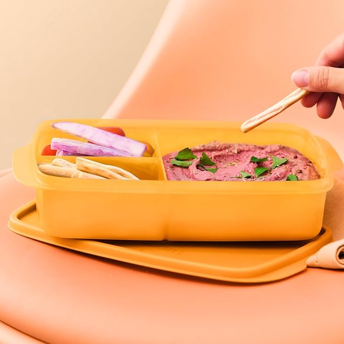 Tupperware Lunch-It Portion & Go Lunch Box Food Storage Container, Dishwasher Safe and BPA Free (4 Cups/1L)