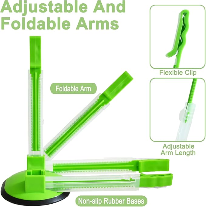 12 Pack Baggy Rack Stand Adjustable Freezer Bag Holder Stand Ziplock Bag Holder for Filling With No Food Spills or Kitchen Mess (Green)