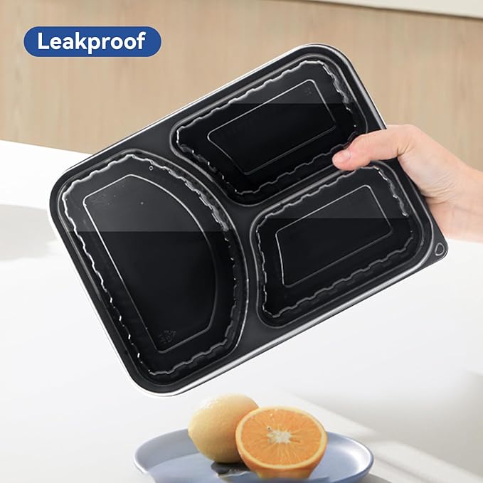 Meal Prep Container, 40-Pack 38oz - Reusable To Go Containers for Food Storage and Portion Control - Bento Boxes for Meal Planning - BPA Free Microwave Dishwasher Freezer Safe