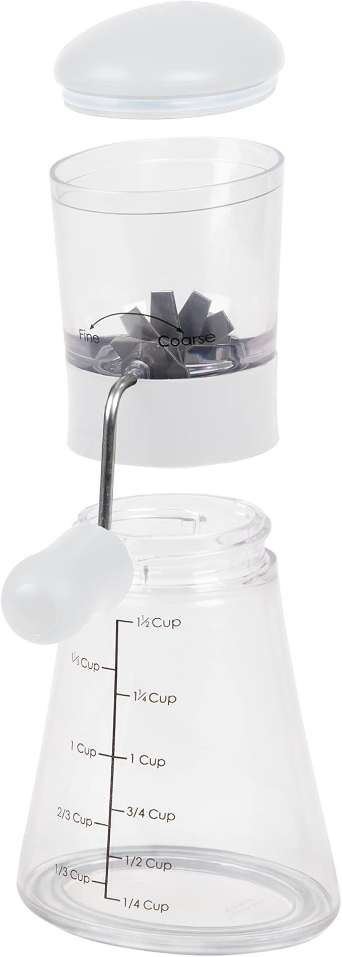 Prepworks by Progressive Nut Chopper with Non-Skid Base, White
