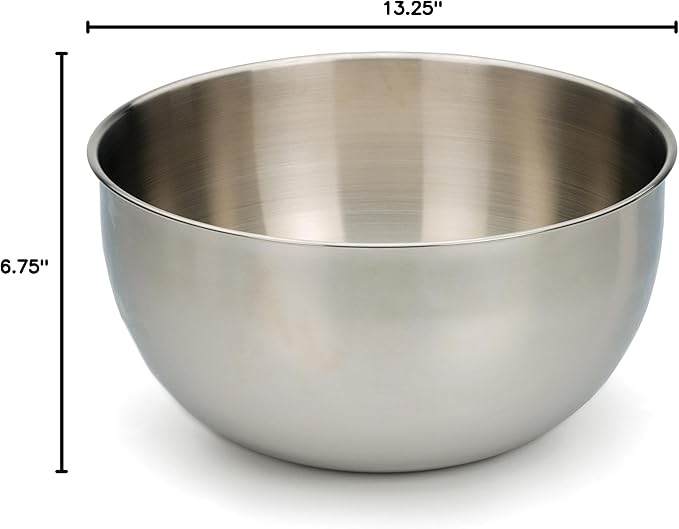 RSVP International Endurance Stainless Steel Mixing Bowls, 12 Quart