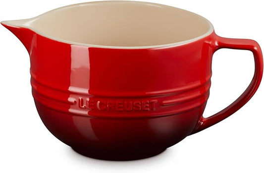 Le Creuset Stoneware Signature Batter Bowl, 3.25qt., Cerise