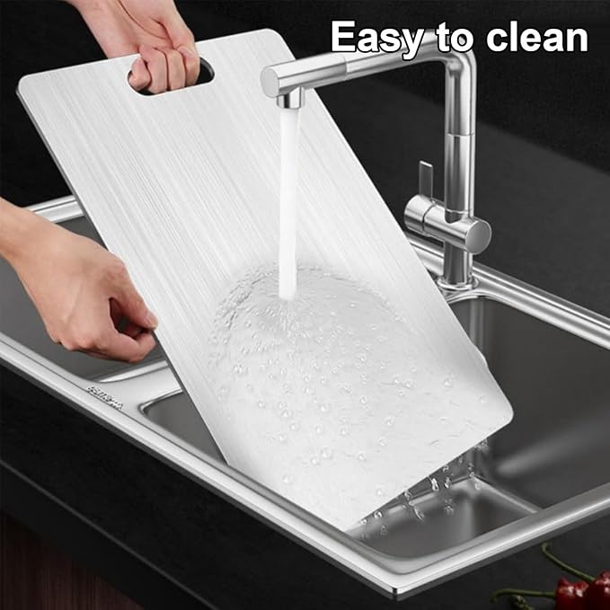 Katuchef Titanium Cutting Board,Katuchef Titanium Cutting Boards for Kitchen,Double-Sided Available Cutting Board for Vegetables and Meat, Easy to Clean and Store(M)