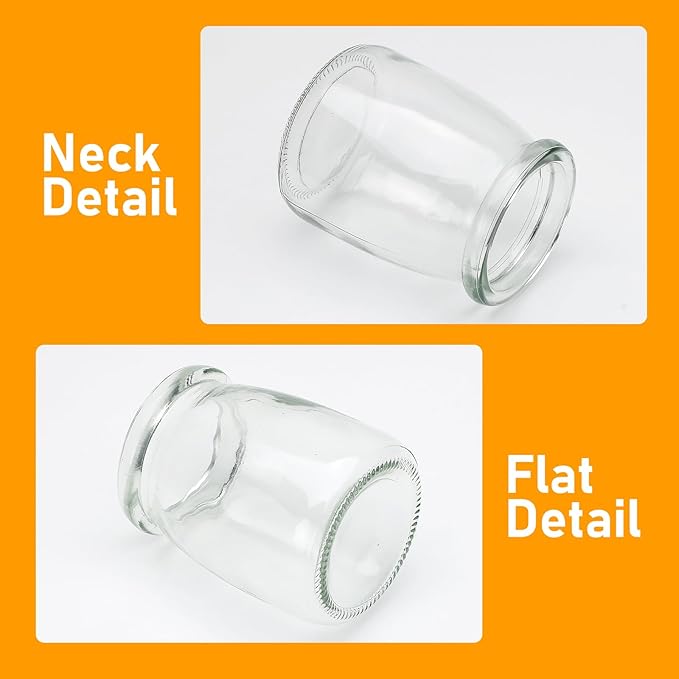 Brajttt Mini Yogurt Jars 6 Pack, 7 oz Glass Favor Jars with Cork Lids, Pudding Containers with Lids, Mason Jar Wedding Favors Honey Pot with Label Tags and String