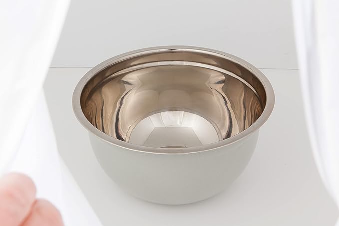 Now Designs Matte Coated Steel Mixing Bowls, Fog Gray, 5 qt, 3 qt, 1.5qt, Set of 3