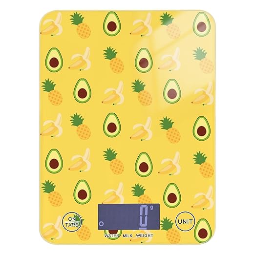 Food Scale Kitchen Scale for Baking Cooking Digital Food Weighing Measuring Scale Small Waterproof Electric Food Scale Avaocado Pineapple Banana
