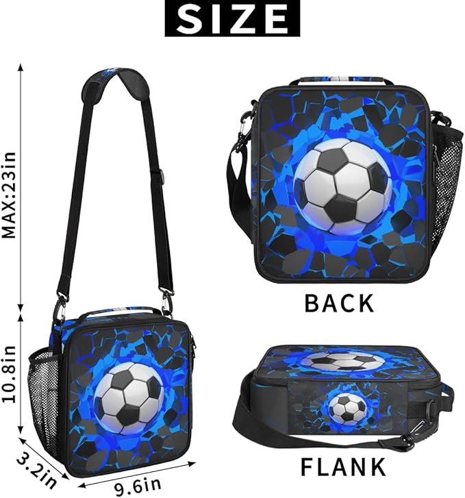 Football Lunch Bag Personalized Insulated Lunch Bag Reusable Lunch Box Picnic Travel Lunch Tote Bag Snack Bag