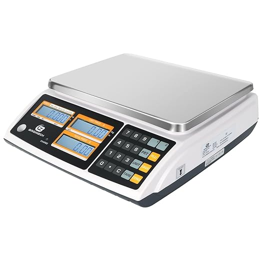 Price Computing Scale NTEP Certified for Legal Trade Rechargeable, Commercial Grade with Dual LCD Display, 60lb Stainless Steel Platform for Meat Shop, Deli, Produce Farmers Market COC#21-001