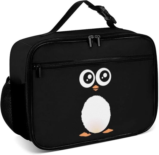 Penguin Reusable Lunch Box Insulated Lunch Bag Cooler Bag Lunchbox Meal Food Container Tote Bag for Women Kids Girls Boy School Camping Hiking Picnic Beach Travel