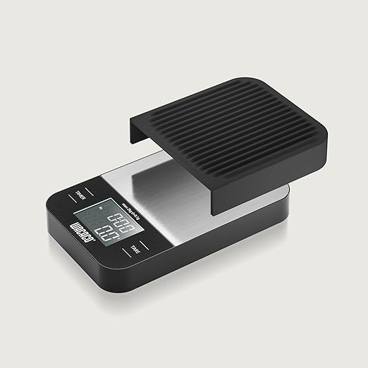 WACACO Exagram Coffee Scale with Timer, 0.1 g/0.0035 oz Precise Graduation, Pocket Digital Kitchen Scale, Portable Pour Over Coffee Scale with Silicone Pad (Batteries Not Included)