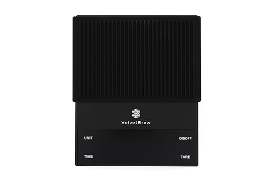 VelvetBrew Digital Coffee Scale with Timer - Premium Espresso Scale .Gram Accuracy - Pro Coffee Scale for Precision Brewing, Black