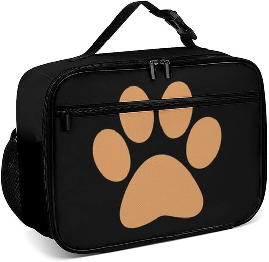 Paw Print Reusable Lunch Box Insulated Lunch Bag Cooler Bag Lunchbox Meal Food Container Tote Bag for Women Kids Girls Boy School Camping Hiking Picnic Beach Travel