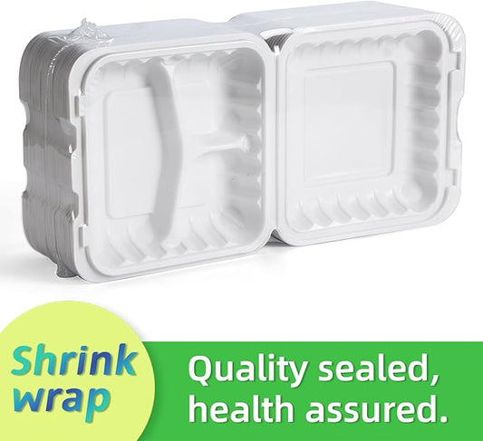 Take Out Containers, BPA Free Plastic To Go Container with Lids for Food 65-Pack 30 oz Reusable Meal Prep MFPP Clamshell Disposable To Go Boxes,Perfect for Storage,Takeout Lunch,To-go Salad