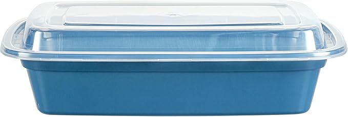 Asporto 24 Ounce Take Out Containers, 100 Food Containers With Lids - Microwavable, Disposable, Midnight Blue Plastic To Go Food Containers, No BPA, For Take Out And Delivery - Restaurantware