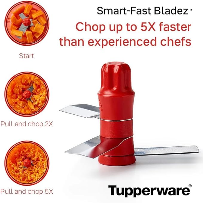 Tupperware Chop 'N Prep Chef in Salt Water Pink/Red