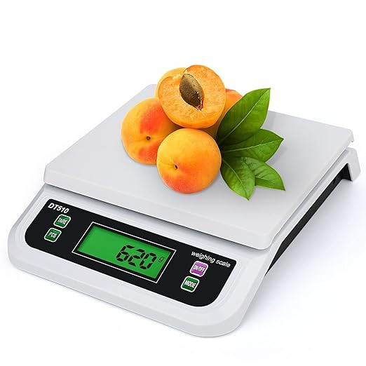 Large Commercial Food Scale,66LB Digital Kitchen Scale, Bakers Counting Scale, with Tare Functio,Baking Scales for Kitchen, LCD Display, Food + Scales, g/oz/lb/kg/tl/ct 6 Unit for Deli Meat