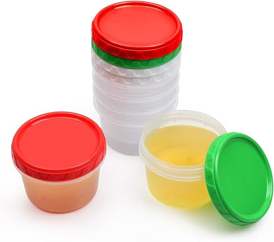 16 oz Plastic Freezer Containers with Lids 2 Cup Food Storage Container BPA Free Stackable Airtight Dishwasher Safe,6 Pack
