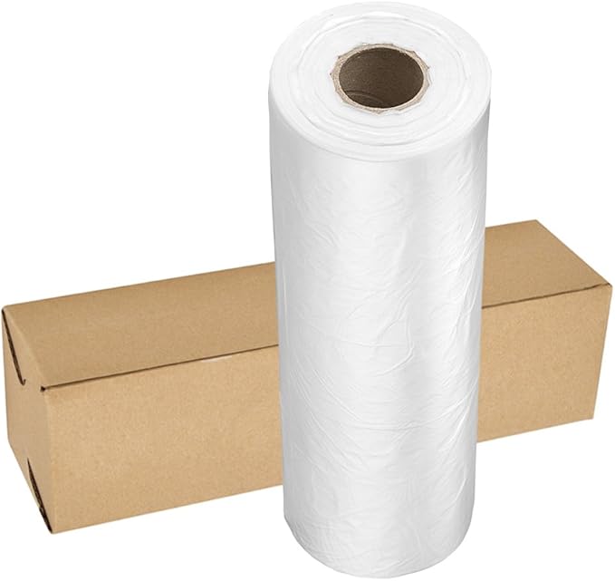 12" X 16" Plastic Produce Bag on a Roll, Bread and Grocery Clear Bag, 350 Bags/Roll, Total 8 Rolls