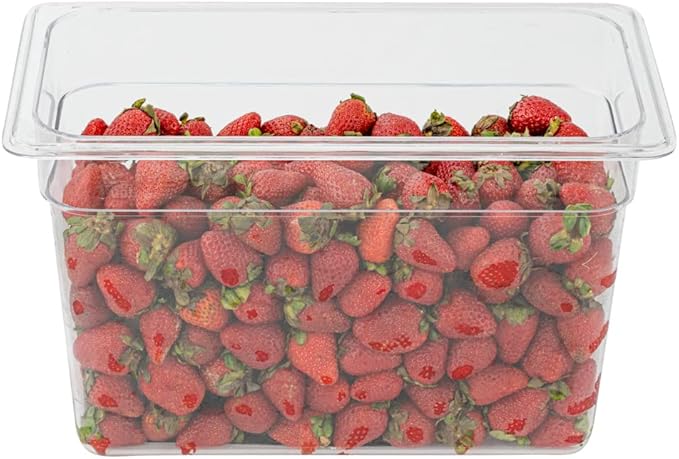 Restaurantware-1/3 Size Food Storage Containers, 10 8 Inch Deep Proofing Boxes - Rectangle, Graduated Measurements, Clear Plastic Food Grade Storage Containers, Dishwashable, Lids Sold Separately