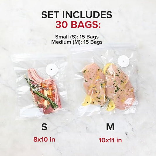 Chef Preserve Vacuum Sealer Bags (30 Bags)