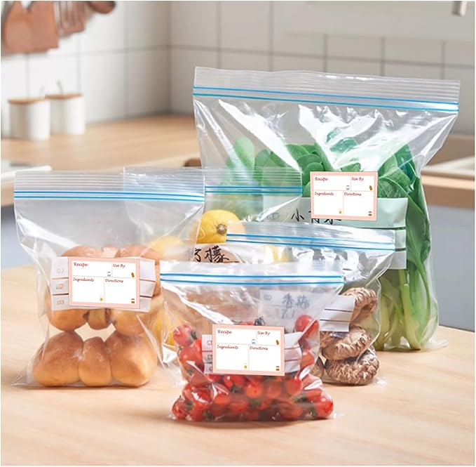 3.2 X 5 Inch Removable Pantry Labels - 100 Pcs, Oil and Water Resistant Food Labels for Freezer Storage
