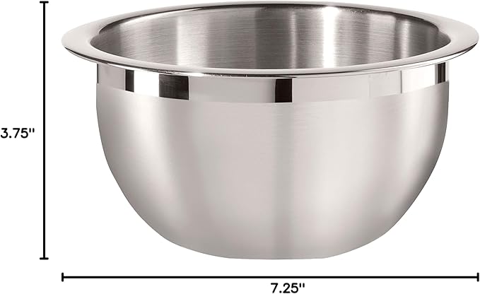 Oggi 1.5-Quart Two-Tone Stainless Steel Mixing Bowl, Great for Mixing, Making Dough, Dressing Salads, Mixing Eggs, Washing Vegetables