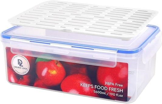 Tribello 190 oz Extra Large Airtight Food Storage Containers with SnapTight Lids – Clear, Stackable, BPA-Free Meal Prep Containers for Kitchen, Freezer & Pantry