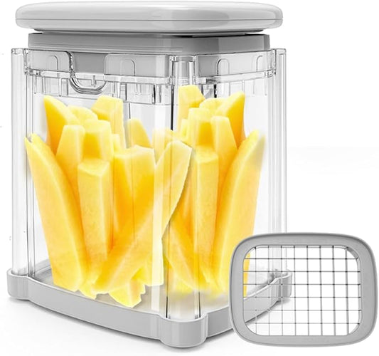 Potato Slicer French Fry Cutter Veggie Chopper Potato Cutter for Fries Potato Onion Cutter Food Chopper Manual Hand Vegetable Cutter Dicer (1 Blade)