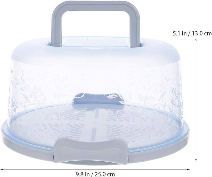 1pc Cake Box Organizer with Lid Clear Display Box Serving Tray Round Cake Saver with Locking Lid Plastic Cake Container Bakery Take Out Box Cake Box Container Food Packing Boxes