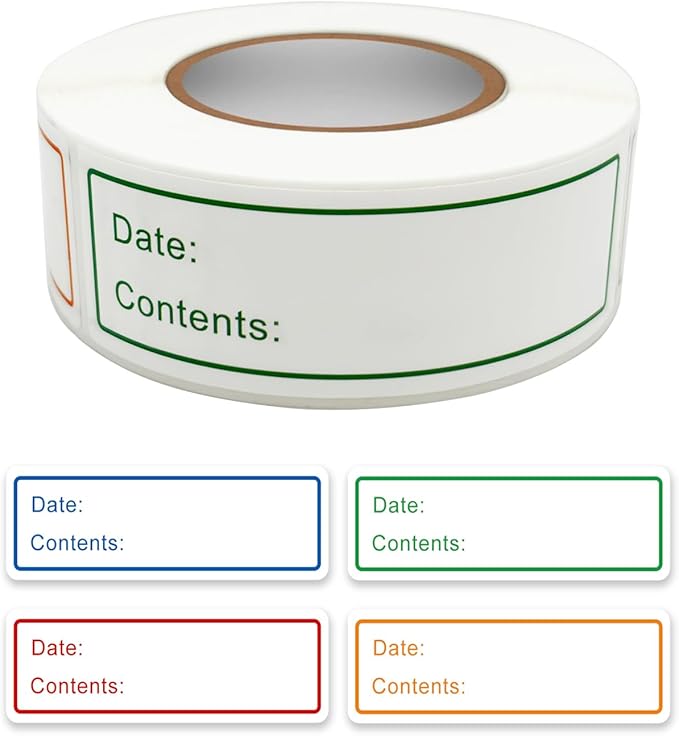 300 PCS Removable Freezer Labels, 1 x 3 Inch Food Labels to Write on Food Storage Stickers Date Label, Waterproof Oil Resistant Canning Labels Jar Labels Freezer Paper Label, Clean Leaves No Residue