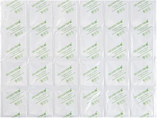 Restaurantware Delivery Tek 15.4 x 11.4 Inch Ice Sheets 10 Durable Cold Packs - Easy-To-Use Design Leakproof Plastic Shipping Ice Packs Reusable For Frozen Meat Vegetables or Beverages