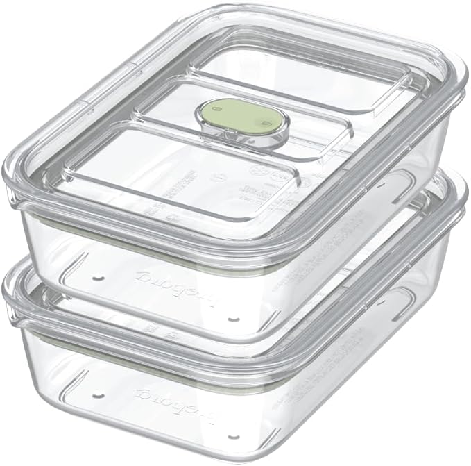 Prepara LatchLok Click 4.3 Cup Food Storage Container, Set of 2, Sage