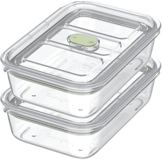 Prepara LatchLok Click 4.3 Cup Food Storage Container, Set of 2, Sage