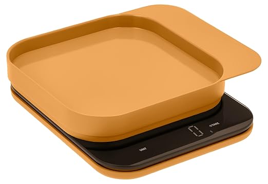 Mensura Kitchen Scale Accurate Measurements Made Effortless - Experience Precision Cooking with Battery - Powered Convenience - Requires 3 AAA Batteries for Reliable Performance (Curry)