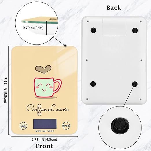 Food Scale Kitchen Scale Food Scales Digital Weight Grams and Ounces Small Electronic Food Scale for Baking Cooking Coffee Lover