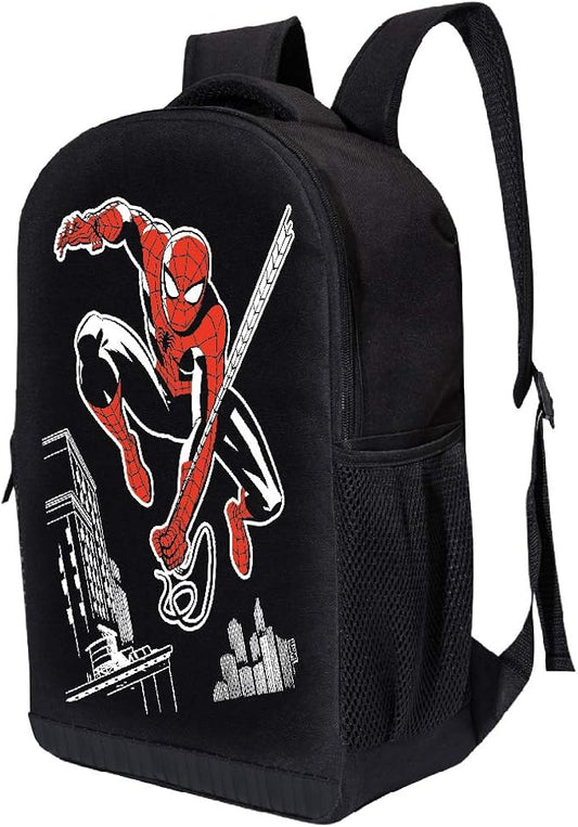 Marvel COMICS CLASSIC SPIDERMAN BACKPACK BLACK SPIDERMAN 18 INCH AIR MESH PADDED BAG (Avengers - Michael Cho Spiderman)