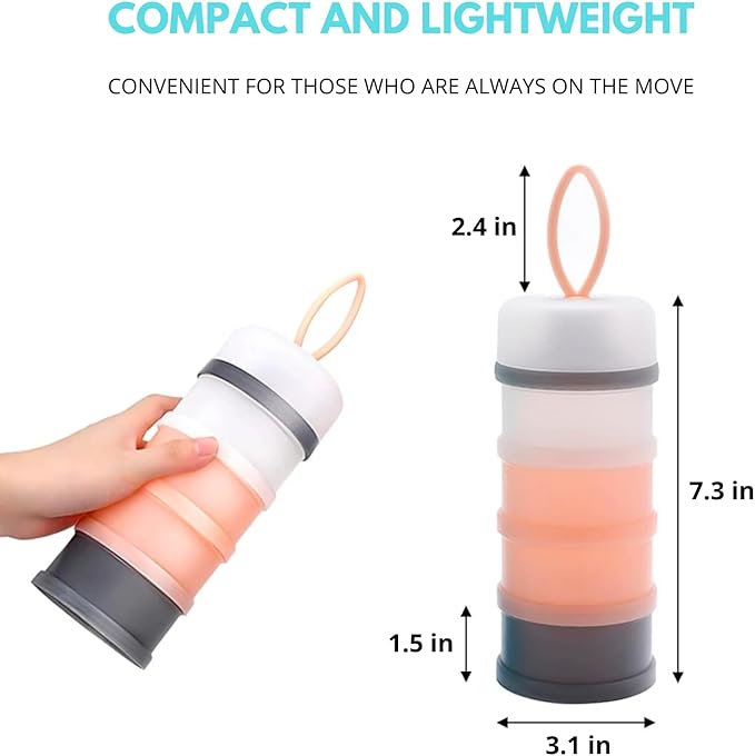 Portion Control Container Set, Stackable and Detachable, Leak-Proof, Ideal for Weight Control or Storing Food, Snacks or Protein Powders, Bariatric Friendly, 6 Pieces Total (Teal-Pink-White)