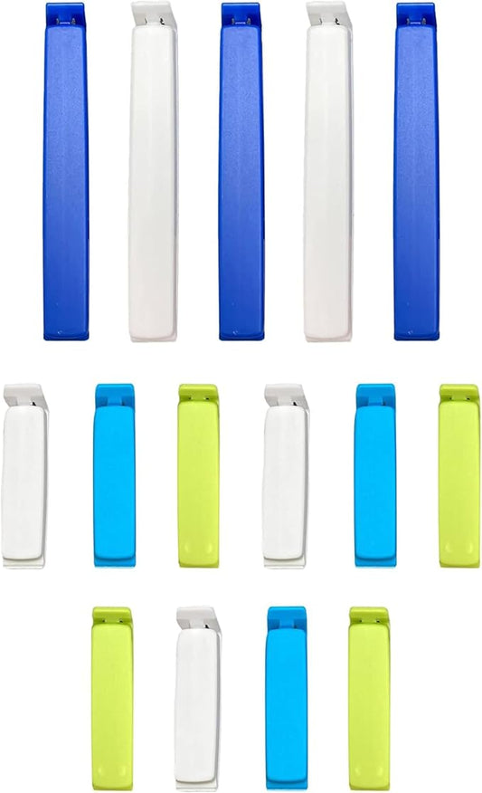 LINDEN SWEDEN Twixit! Bag Clips - Set of 15 - Keep Food Fresh, Prevent Spillage - Great for Storage and Organization - Microwave, Freezer and Dishwasher-Safe - BPA-Free