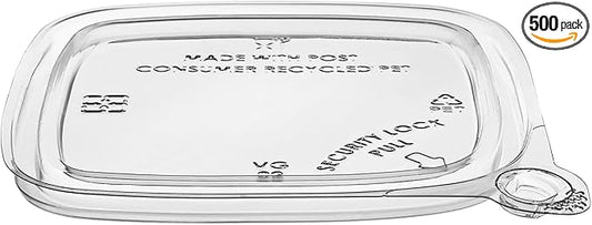 8-32 OZ PET Clear Tamper Evident Square Deli Container Recessed Lock Lid