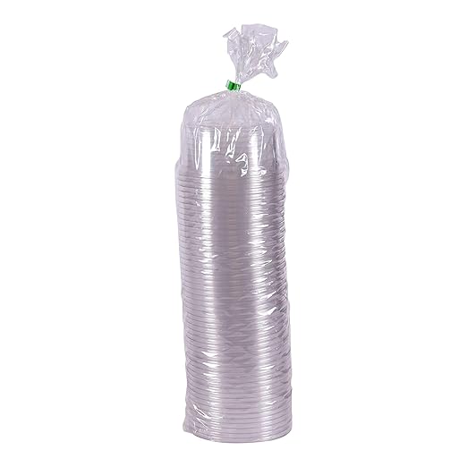 ECO PRODUCTS Compostable 12oz Clear Round Deli Containers, Case of 500, PLA Plastic Meal Prep, Lids Sold Separately, Made from PLA, A Renewable Material Made from Plants
