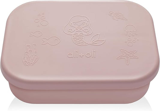 Ali+Oli Silicone Bento Box (Mermaid) Lunch Box for Kids, Toddlers, Preschoolers & Adults | BPA-Free and Spill-Proof | Ideal for School, and On-the-Go Meals| Perfect for Lunch, Snacks, and Meals
