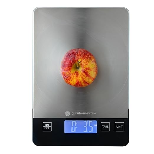 Digital Kitchen Scale – Accurate 33lb Food Scale, Measures in Grams & Ounces, USB Rechargeable, Tare Function, 5 Units – Ideal for Cooking, Baking & Meal Prep