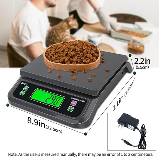 66LB 30kg Large Digital Kitchen Scale, with Tare and Prep Counting Scales Commercial Food Baking Bakery Scales LCD Display with Adapter, 6 Unit (Grey, 30kg)