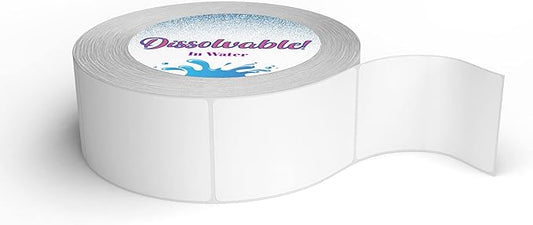 Blank White 1 X 2 Dissolvable Food Labels - Washes Off Qucikly No Residue - for Food Prepe and Rotation, Canning and More! Made in The USA (1 Pack)