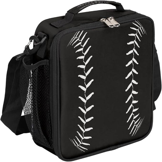 Baseball Kids Lunch Box Baseball Sport Insulated Lunch Bag Tote for Girls Boys Cooler Freezable Meal Prep Bag with Shoulder Strap Waterproof Lunch Container for School Office Picnic