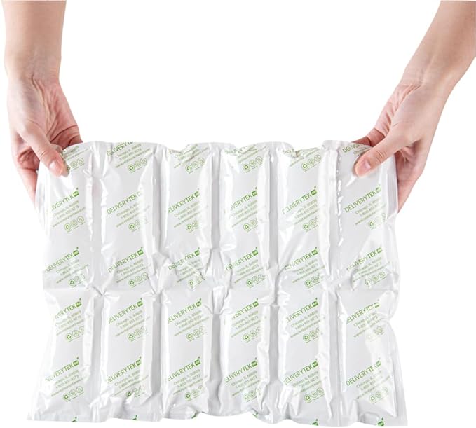 Restaurantware Delivery Tek 15.4 x 11.4 Inch Ice Sheets 10 Durable Cold Packs - Easy-To-Use Design Leakproof Plastic Shipping Ice Packs Reusable For Frozen Meat Vegetables or Beverages
