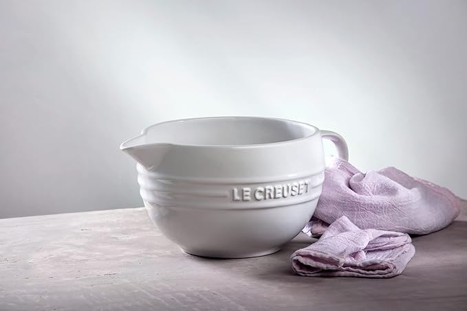 Le Creuset Stoneware Signature Batter Bowl, 3.2qt., Sea Salt