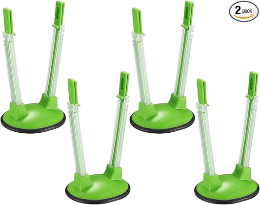 4 Pcs Baggy Rack, Freezer Bag Holder Stand, Adjustable Food Storage Holders, Plastic Food Prep Bag/Zip Lock Bag Holder Stand, for Food Meal Prep Bag, Kitchen Gadget (4)